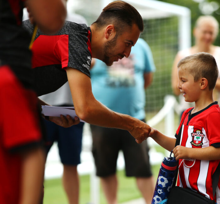 SOUTHAMPTON, ENGLAND - AUGUST 08: during a Saints Foundation Soccer School pictured at Staplewood Training Ground on August 08, 2019 in Southampton, England. (Photo by James Bridle - Southampton FC/Southampton FC via Getty Images)